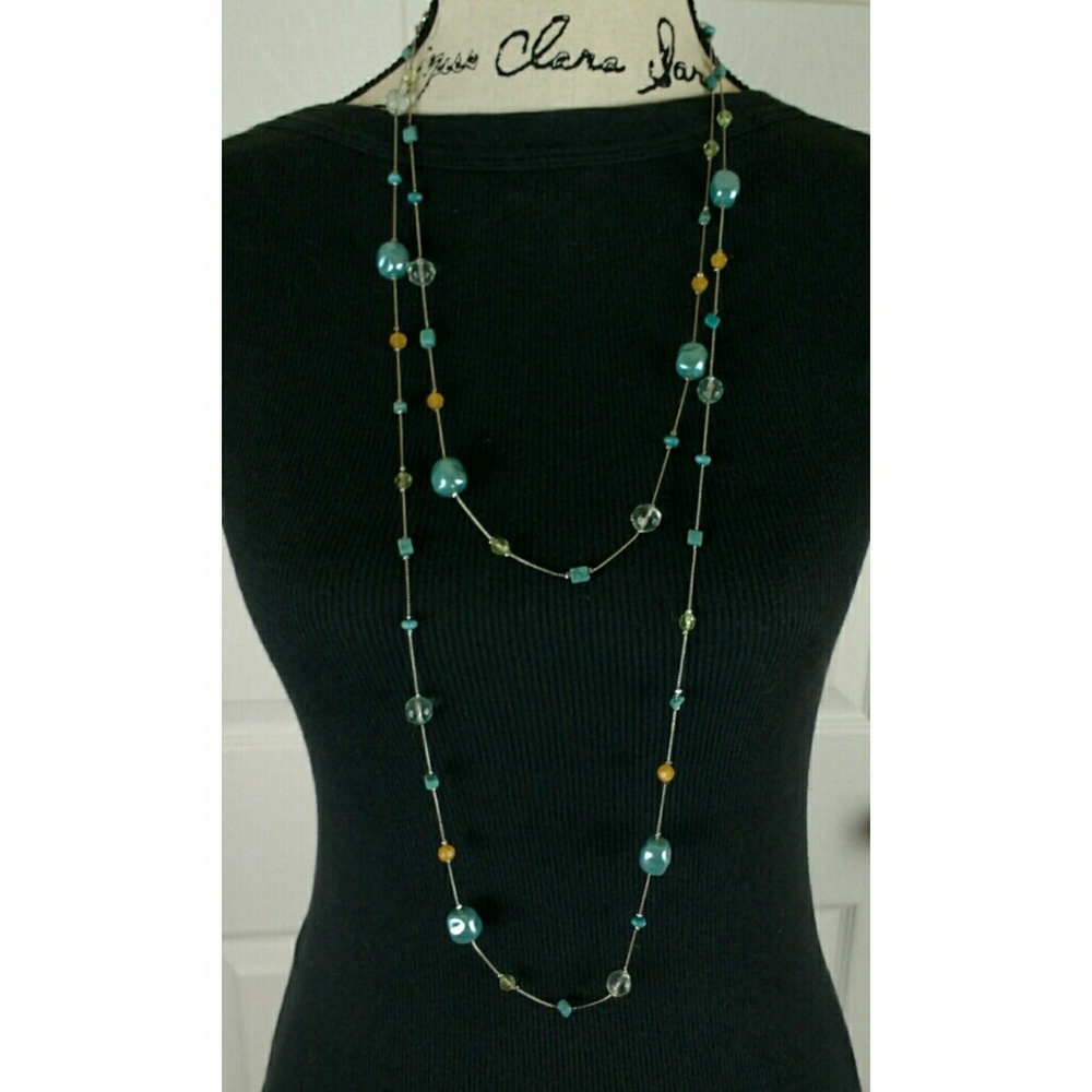 Super long single strand beaded 69" necklace